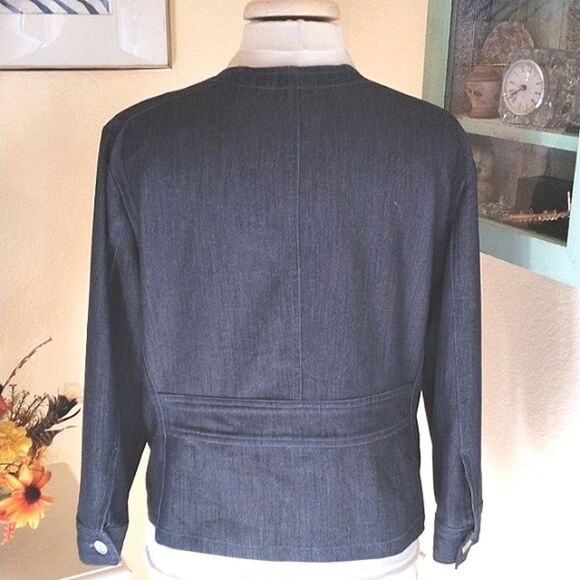 Ruby Red Embellished Denim Jacket - Picture 6 of 10